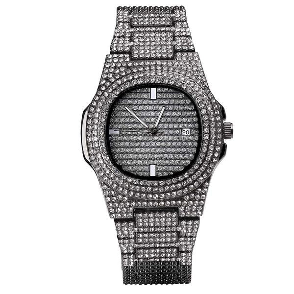 MONTRE "HORLOGE" #BLK - ICED OUT