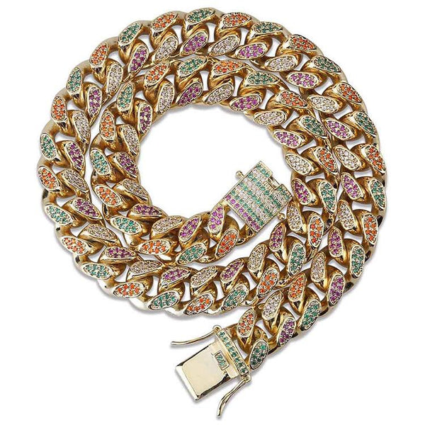 CHAIN "NOCOLOR" - ICED OUT - CUBAN LINK