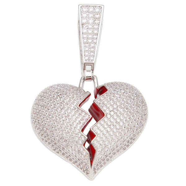 PENDENTIF "BROKEN HEART# - ICED OUT #1007